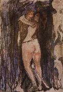 Edvard Munch The Female and Death painting